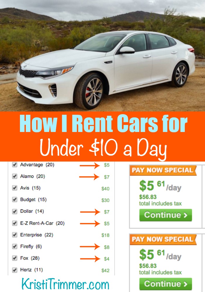 How I Rent Cars for Under $10 A Day